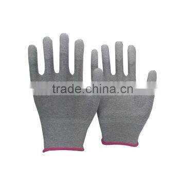 NMSAFETY EN388 4131 nylon-carbon knitted liner anti-static ESD gloves