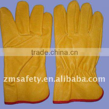 Pig grain leather driver gloves ZM36-H