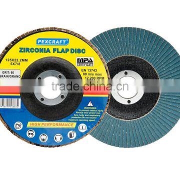 zirconia abrasive flap disc 100mm X 16mm