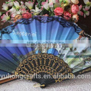 2014 Cheap Spanish Fabric Folding Fan photo-2
