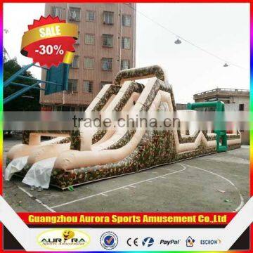 Customized giant inflatable obstacle course for boot camp