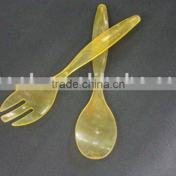 Colorful acrylic salad spoon and fork set