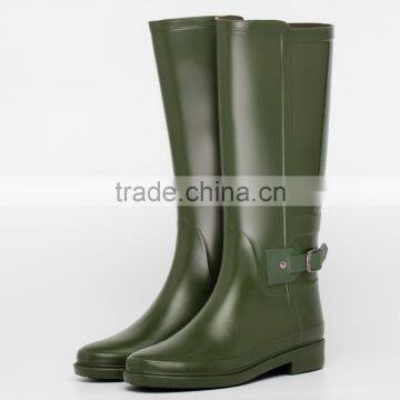 New Style Front Matt Back Shinny Slim Women Fashion Wellington Rain Boots photo-6