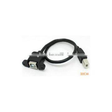 USB 2.0 B Female to B Male Panel-Mount Cable 30CM