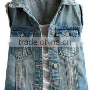 Without Sleeves Denim Jackets