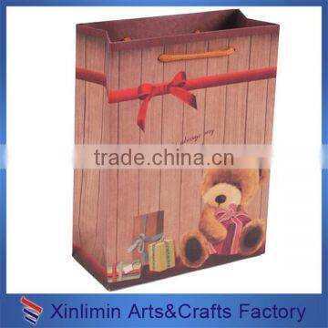 Hot sale paper bags with handles wholesale flat bottom kraft paper bag