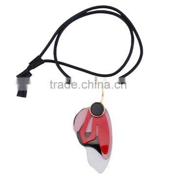 2016 Big Brand Women Costume Necklace Arcylic Pendant Jewelry photo-3