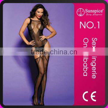 New Style Sexy Transparent Stretchy Black Body Stocking photo-2