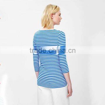 100% Linen Stripe Design Fashion Blouses Custom t Shirt Turkey photo-2