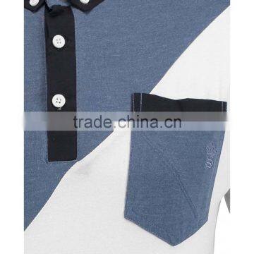 MGOO Hot Fashion Custom Designs 95% Cotton 5% Spandex Pocket Embroidery Cute Blue 180g Short Sleeves Shirts photo-4