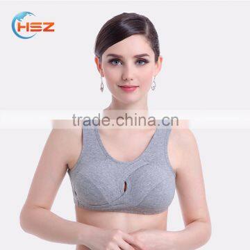 HSZ-001 Cotton Front Opening Bralette Breast Feeding Bra Nursing Bra With Button Maternity Nursing Bra Maternity
