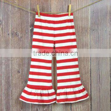 Children's Boutique Clothing Wholesale Baby Pink White Stripes Leggings Baby Girl Ruffle Hot Pants photo-4