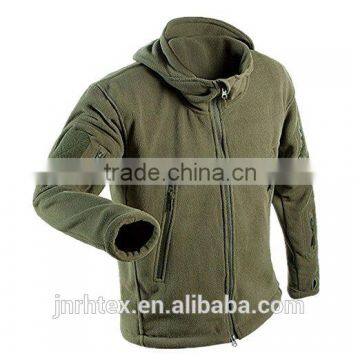 Full Zipper Custom Brand Logo Micro Polar Fleece Hoodie photo-4