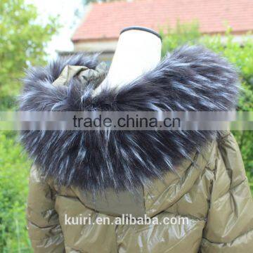 Man-made Fur Natural Large Faux Fox/raccoon Fur Collar / Fur Trim for Winter Coat Collar photo-2