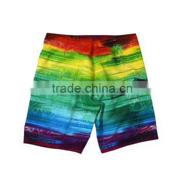 Men Hawaiian Beach Shorts Gradient Printed Polyester Men Beach Short photo-2