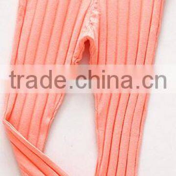 Fashion Unique Slim Design Breathable Children Knit Tight Pants/customized Seamed Kids Trousers Design for Girls photo-3