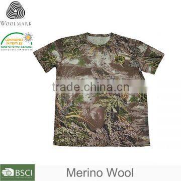 Custom-made Merino Wool Camouflage t- Shirt ,printed Merino Wool T-shirt photo-4