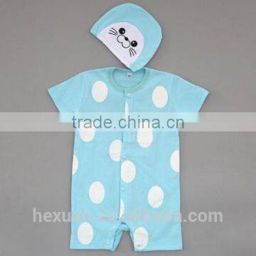 New Arrival Wholesale 100% Cotton Plain Color Baby Romper Short Sleeve Baby Summer Rompers photo-5
