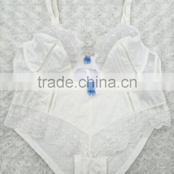 Ladies Excellent Embroidery Lace Charming Soft Sexy Bra Panty Set photo-5