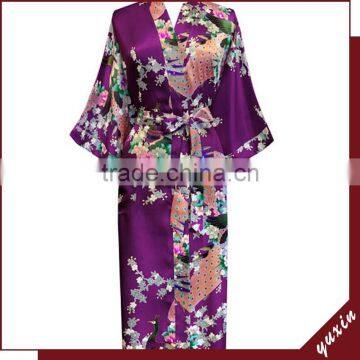 satin robe bath robe Custom made japan kimono robe 0609027