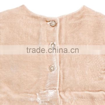 Dress With Tulle Skirt Kids Velvet Pink Baby Skirt photo-3