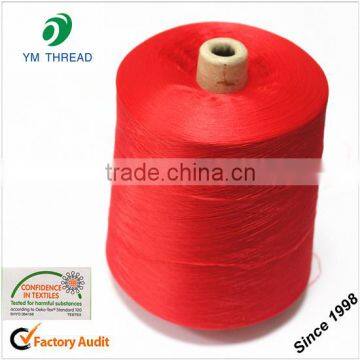 100% Pure Virgin Polyester Spun Yarn Dyed for T-shirt Fabric Knitting