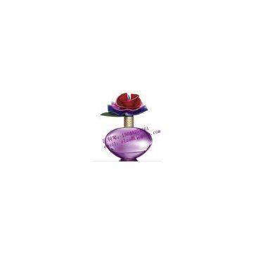 ball glass perfume bottle with flower cap