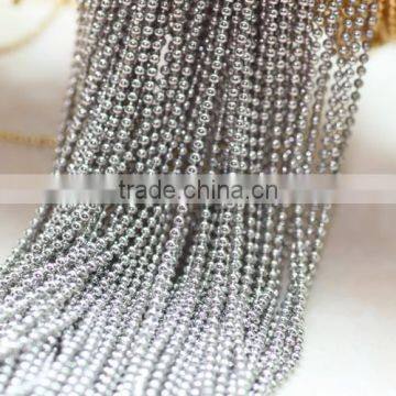 Different Sizes White Steel Copper Beaded Chain Link Cable Chain For Jewelry Diy