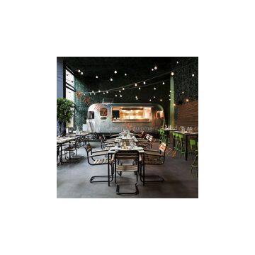 Middle East Hot Sale Coffee Double Axles Stainless Steel Food Cart Big Open Fryer Fast Food Trailer Big Mobile Food Van