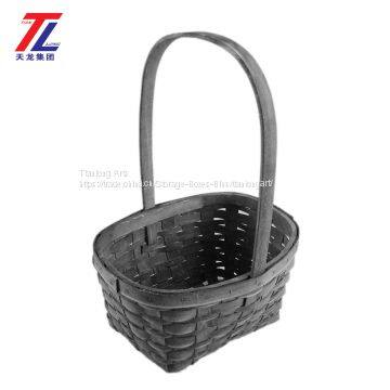 wholesale eco-friendly handmade woven white wicker hanging flower basket