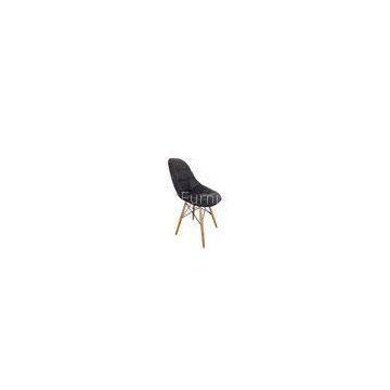 360 degree swivel wood legs PU bar stools black color H-310E