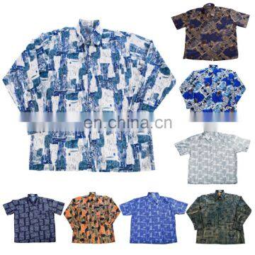 Thai Silk Mens Patterned Shirts/Casual Paisley Vintage Hawaiian
