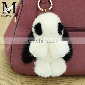 2016 Fancy Promotion Custom Mink Fur Key Chain Colorfur Plush Rabbit Keychain