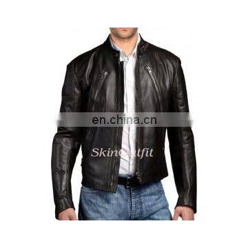 Mens leather Jacket high quality with design pattern