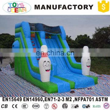 medium inflatable bowling mattress with slide jump house