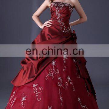 Grace Karin Long Floor Length Red Prom Wedding Evening Dress Bridal Gown CL2516 photo-2