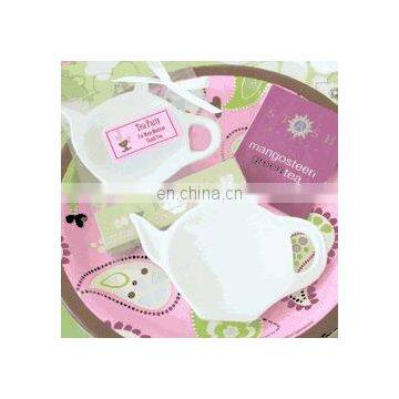 "It's Tea Time!" Porcelain Teapot Dish Favors