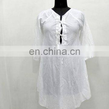 New Design Summer Woman Long-Sleeved Top white work casual official wear cotton blouse white top