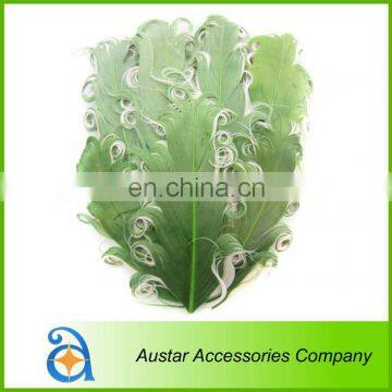 3 Tones WHITE/PURPLE/TURQUOISE Curly Goose Feather Pads,Nagoire Feather Pads for Baby DIY Headband photo-3