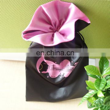 Wholesale cheap hair extension packaging satin bag hair extension packaging