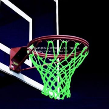 Nylon and pe 12 laps 7 section Red and white Basketball Net Luminous basketball net