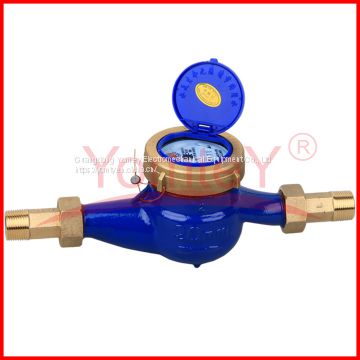 Residential Water Meter Multi-jet Dry-dial Water Meter for Apartment Project Brass/Iron Class B Magnetic Drive Domestic Water Meter