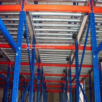 Warehouse carton storage Roller gravity pallet flow rack