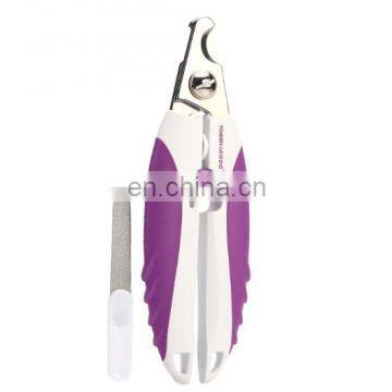 Stainless Steel Pet Nail Clippers Cat Dog Nail Clippers File Curved Handle Pet Cleaning Supplies photo-6