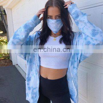 Hot Wholesale Fashion Ladies Girls Women's Tie Dye Casual Hoodie and Sweatshirt photo-5