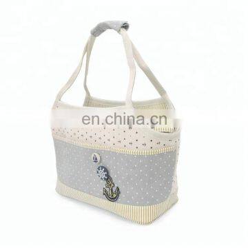 Lovable breathable canvas dog cat carrier tote for outdoor