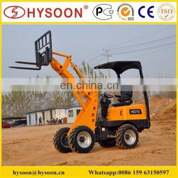 Hysoon HD10L Mini Wheel Loader With Fork and Bucket photo-2