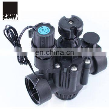 plastic irrigation solenoid valve 1.5 inch with flow control 150P Latching
