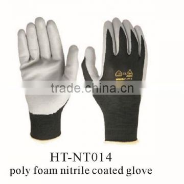 poly foam nitrile coated glove/ nitrile gloves/ palm coated nitrile glove/ working gloves