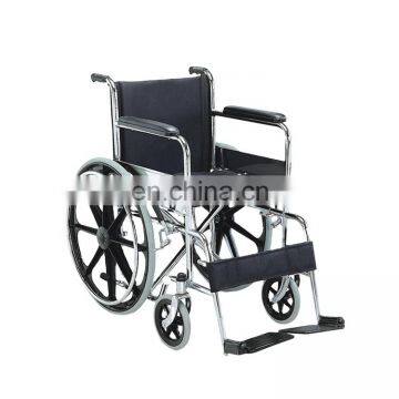 Silla de ruedas manual plegable medica portatil de acero para discapacitados